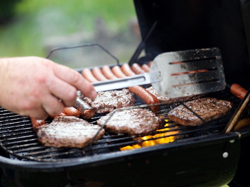 BBQ with a spatula