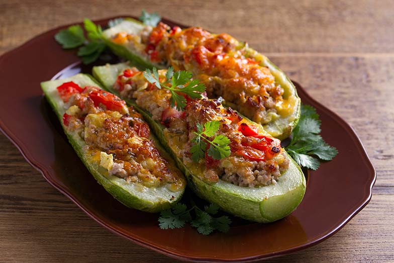 Grilled zucchini boats 3