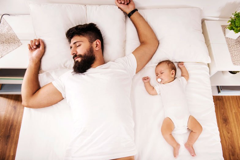 How new dads can get the sleep they need without hiding in the crawl space