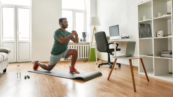 Man doing lunges