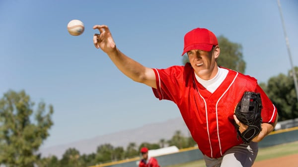 Beer league baseball pitcher