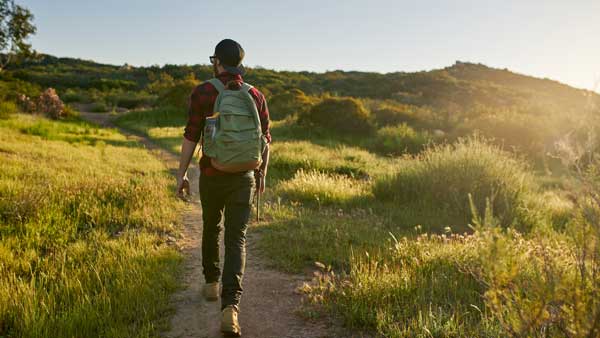 Man walking in nature