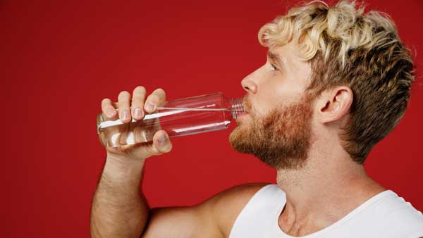 Man drinking water